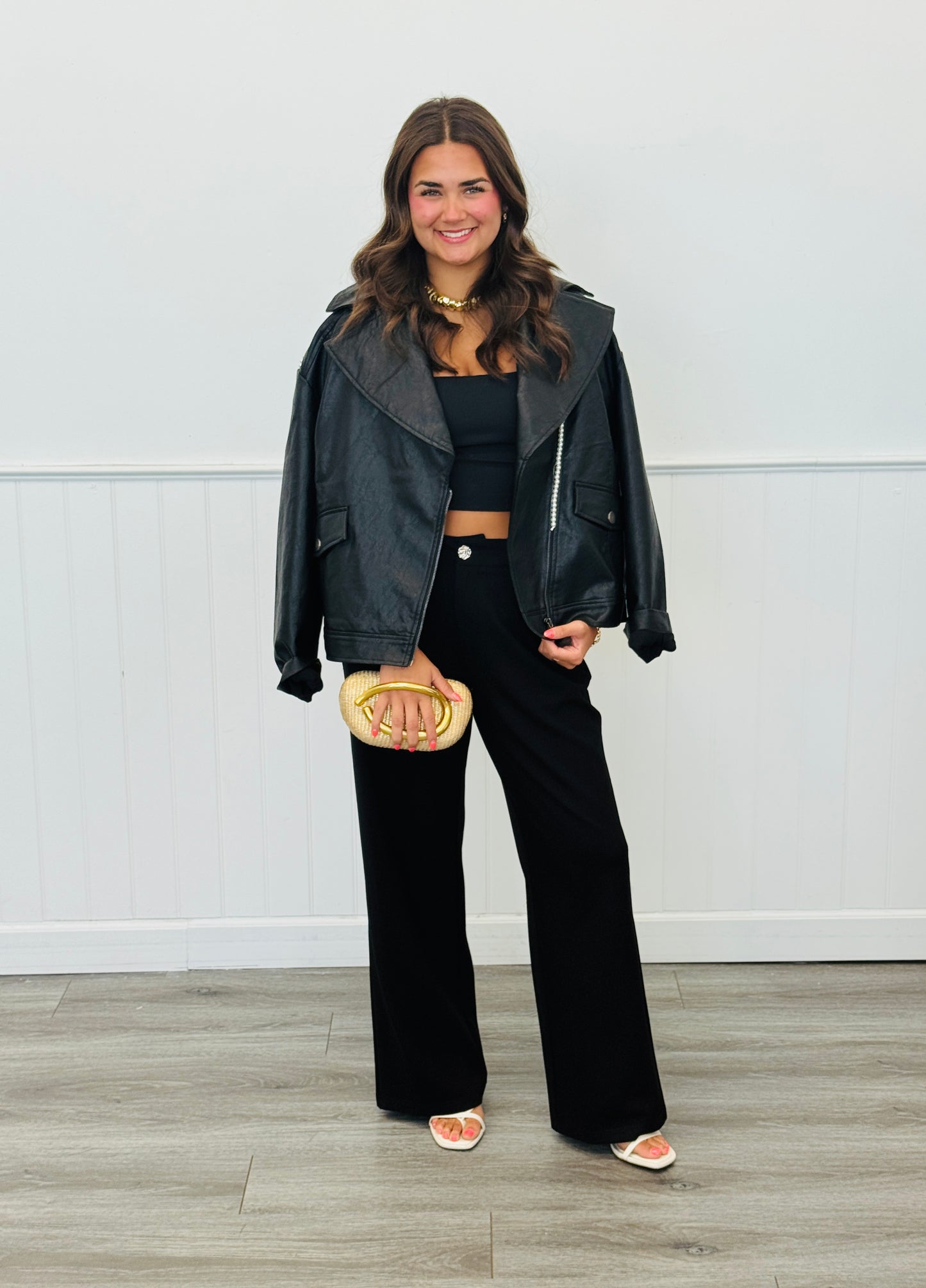 Black Dripping In Pearls Jacket (Reg.)
