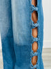 Denim Bow Detailed Side Seam Pants (Reg & Plus)