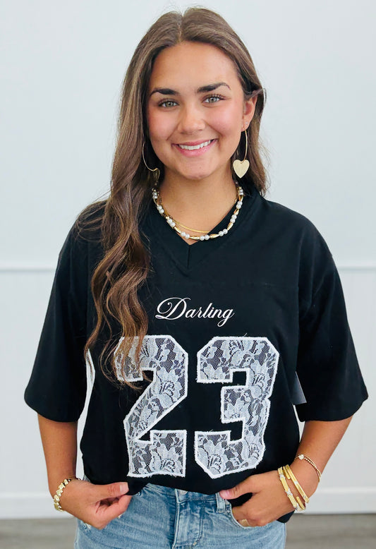 Black Darling Embroidered Lace 23 Jersey (Reg.)