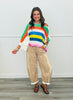 Multi Striped Pullover Top (One Size)