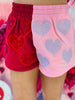 Queen Of Sparkles Colorblock Rhinestone Hearts Shorts (Reg. & Plus)