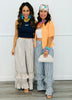 Tiered Ruffle Striped Pants (Reg & Plus) - 2 Colors