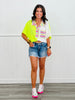 Multi Checkered Colorblock Contrast Top (Reg.) - 2 Colors