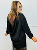 Black Lace Pearl Button Down Top & Maxi Skirt (Reg.)
