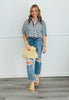 Gingham Dolman Sleeve Blouse (Reg & Plus)-2 Colors
