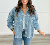 Ribbons All Around Denim Jacket (Reg & Plus)