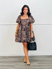Leopard Bubble Babydoll Mini Dress (Reg. and Plus)