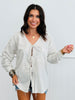 White-Blue Striped Front Tie Shirt (Reg)