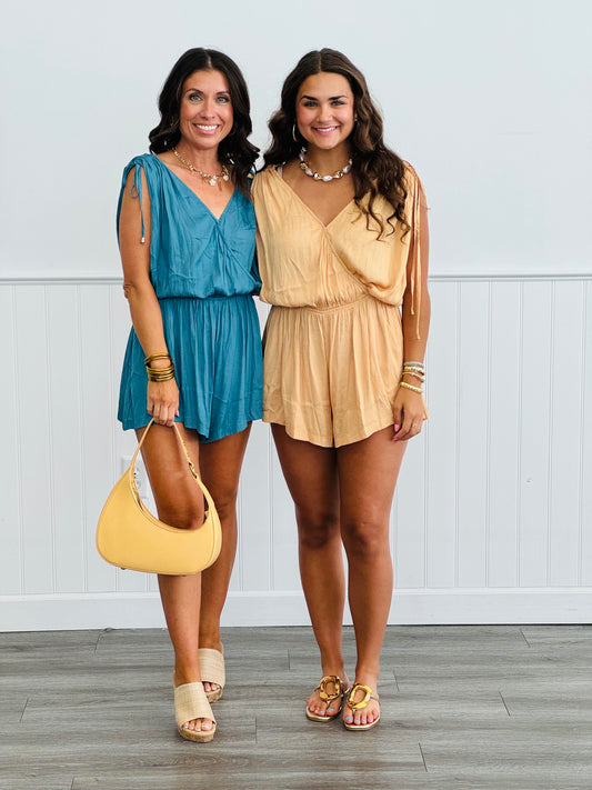 Surplice Sensation Romper (Reg.)- 2 Colors