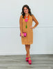 Dusty Apricot Crochet Lace Dress (Reg & Plus)