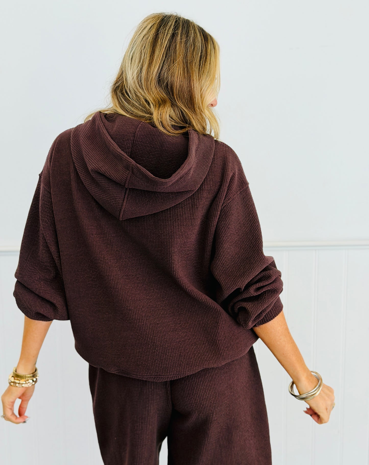 Corduroy Hooded Sweatshirt (Reg.) - 2 Colors