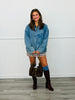 Denim Asymmetric Wrap Jacket (Reg & Plus)