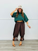 Mocha Forever Capri Lace Ruffle Pants (Reg & Plus)