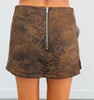 Dk Brown Leopard Print Skort (Reg and Plus)