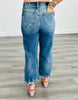 Judy Blue Cute As A Button Fly Crop Jeans (Reg. and Plus)