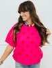 Polka Dot Short Sleeve Sweater Top (Reg.) - 3 Colors