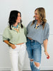 Gingham Dolman Sleeve Blouse (Reg & Plus)-2 Colors