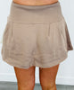 Silken Taupe Icon Hoodie Sweatshirt & Mini Skirt Set (Reg.)