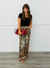 Mixed Animal Print Wide Leg Pants (Reg.)