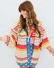 Sunset Carnival Stripe Sweater Cardigan (Reg.)