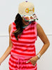 Pink/Red Striped French Terry Top & Pants Set (Reg. and Plus)