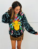 Queen Of Sparkles Black Multi Spider on Web Cardigan (Reg. and Plus)