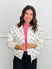 White Polka Dot Bomber Jacket (Reg.)