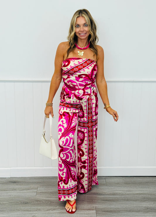 Hot Pink Tropical Heat Tube Top & Pants Set (Reg.)