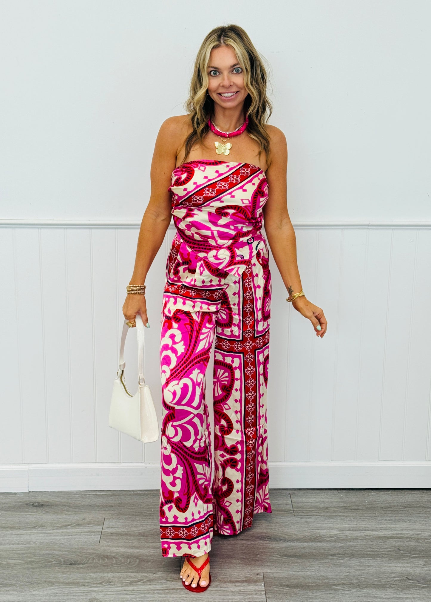 Hot Pink Tropical Heat Tube Top & Pants Set (Reg.)