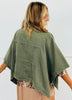 Olive Button Down Shacket (Reg.)