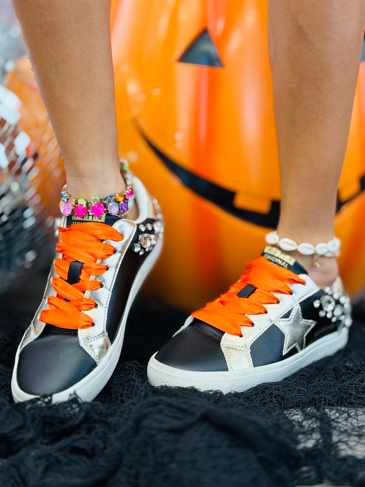 VH x WR Black Born To Shine Crystal Sneakers