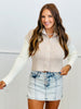 Contrast Sleeves Sweater Cardigan (Reg.)-2 Colors