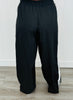 Black Side Stripe Track Pants (Reg.)
