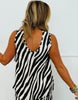 Black Zebra Scoop Back Tank & Pants Set (Reg.)
