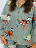 Queen Of Sparkles Green/White Gingham Duck Button Up Top (Reg. and Plus)