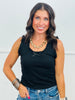 Ruffled Neck Tank Top (Reg.)-5 Colors