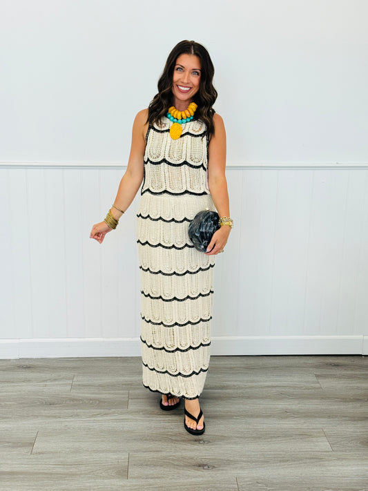 Scalloped Symphony Lace Top & Maxi Skirt Set (Reg.)