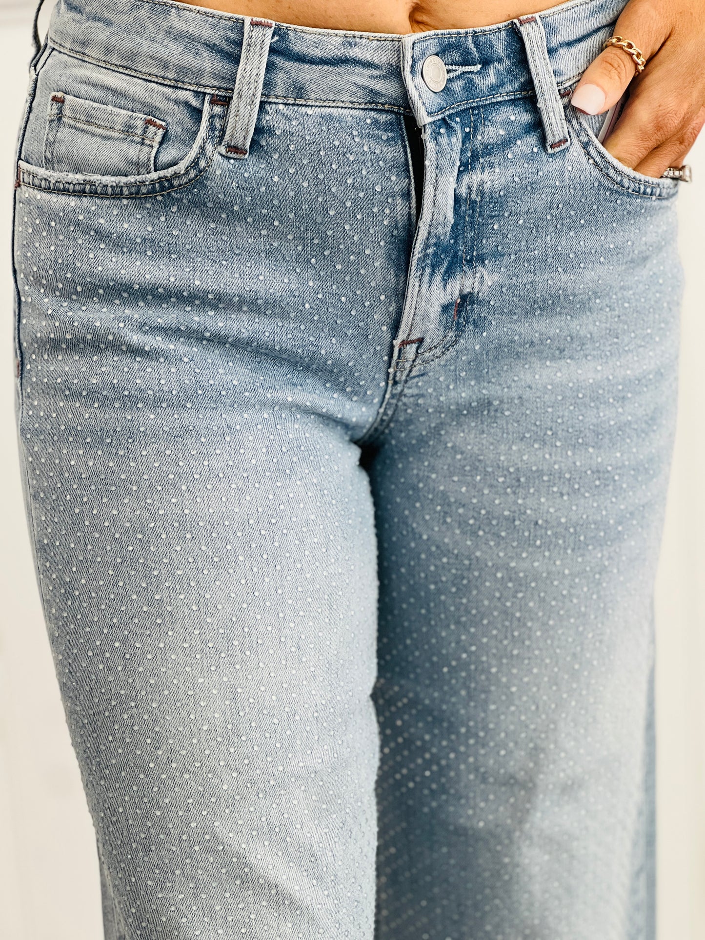 Telekinesis Blue Denim Rhinestone Jeans (Reg.)
