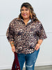 Leopard Print Button Up Shirt (Reg & Plus)