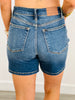 Judy Blue Dark Slay The Day 2-Button Dad Shorts (Reg. and Plus)