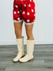 Red Polka Dot Satin Shorts & Tank Set
