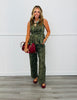 Olive Zebra Print Wide Leg Pants (Reg.)