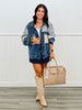 POL Indigo Leo & Denim Color Block Jacket (Reg.)
