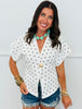 Polka Dot Gold Button Top Remix (Reg.) - 3 Colors