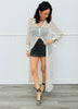 White/Black Dot Maxi Shirt & Shorts Set (Reg)