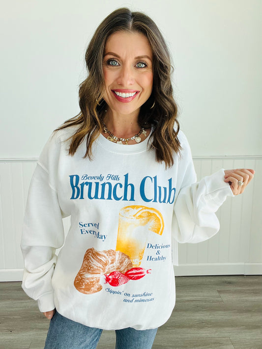 White Brunch Club Sweatshirt (Reg)