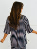 Striped Lace Side Slit Top (Reg. and Plus) - 6 Colors