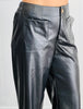 Black Faux Leather Gaucho Pants (Reg.)