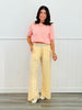 Yellow Multi Pull On Wide Leg Pants (Reg. and Plus)