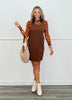 Chocolate Rory Ribbed Jumper Dress (Reg. and Plus)